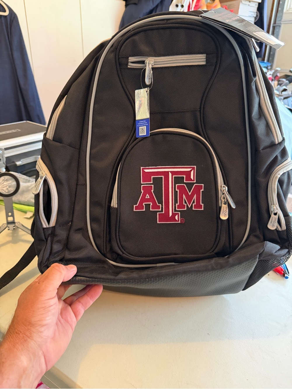 Texas A&M Black Logo Backpack - Men's College Gear premium laptop backpack